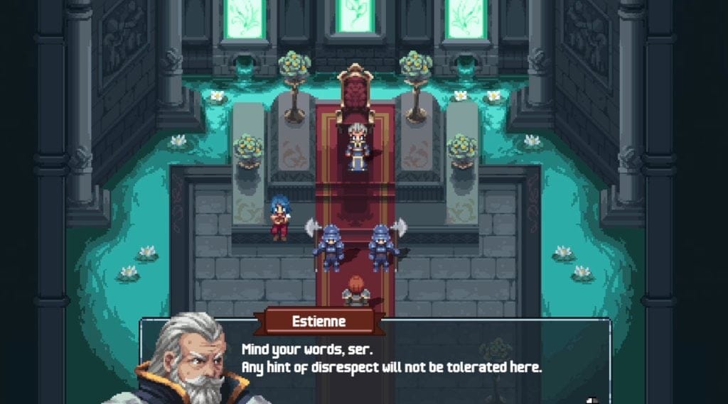 Soverain An Eternal Legend pixel art world map and exploration screen