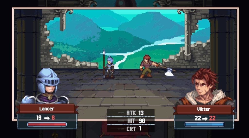 Soverain An Eternal Legend gameplay screenshot showing grid-based tactical combat