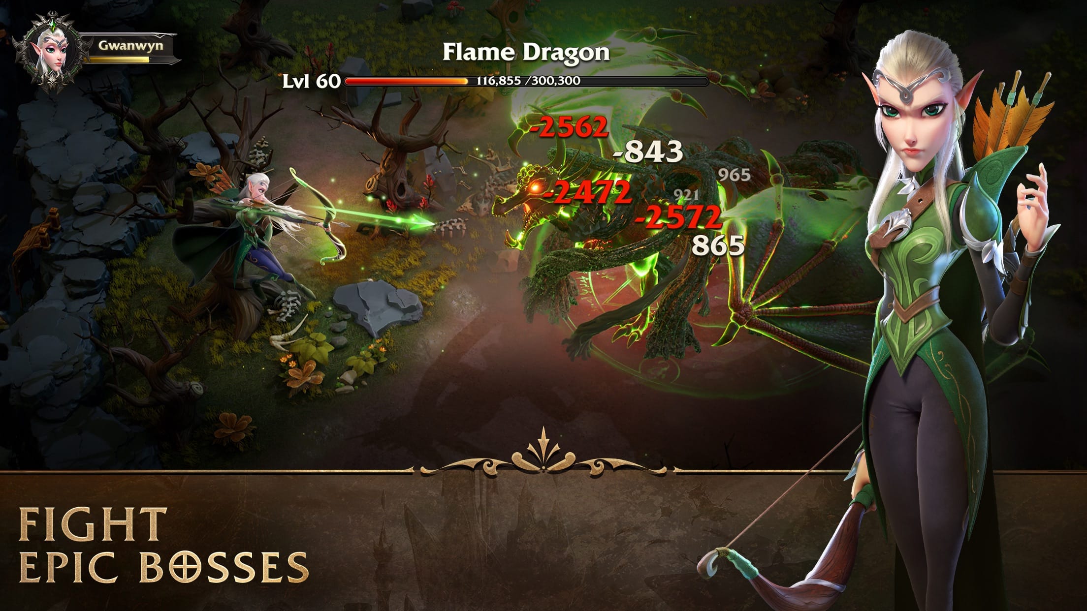 Call of Dragons gameplay showing fantasy faction armies and a dragon on a 3D map