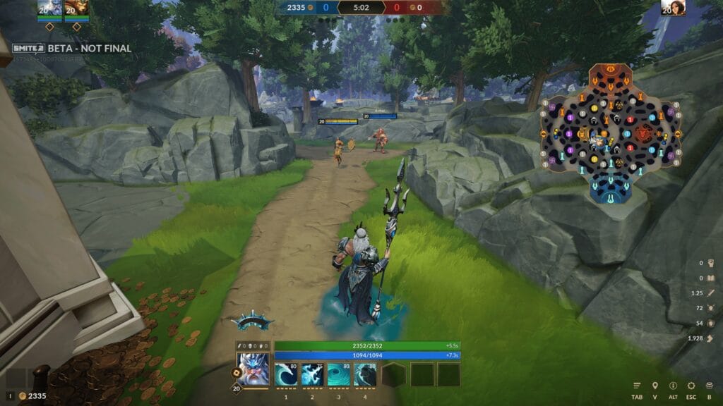 SMITE 2 third-person god combat shown as a PC MOBA alternative to LoL and Dota