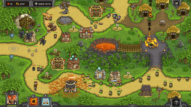 Kingdom Rush: Frontiers (2013) is a critically acclaimed tower defense game by Ironhide Game Studio