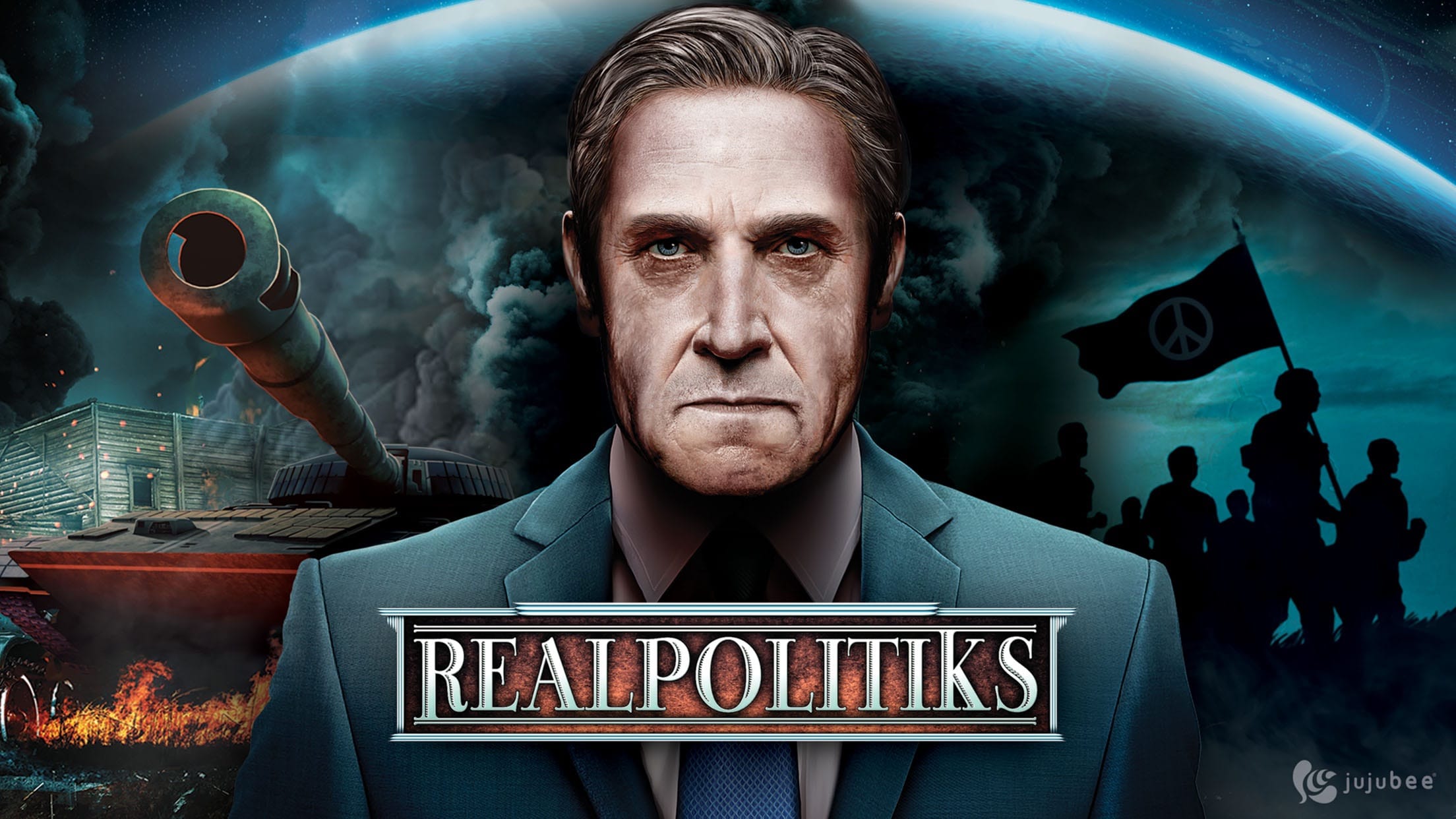 Realpolitiks Mobile modern-day world map with diplomacy and policy panels