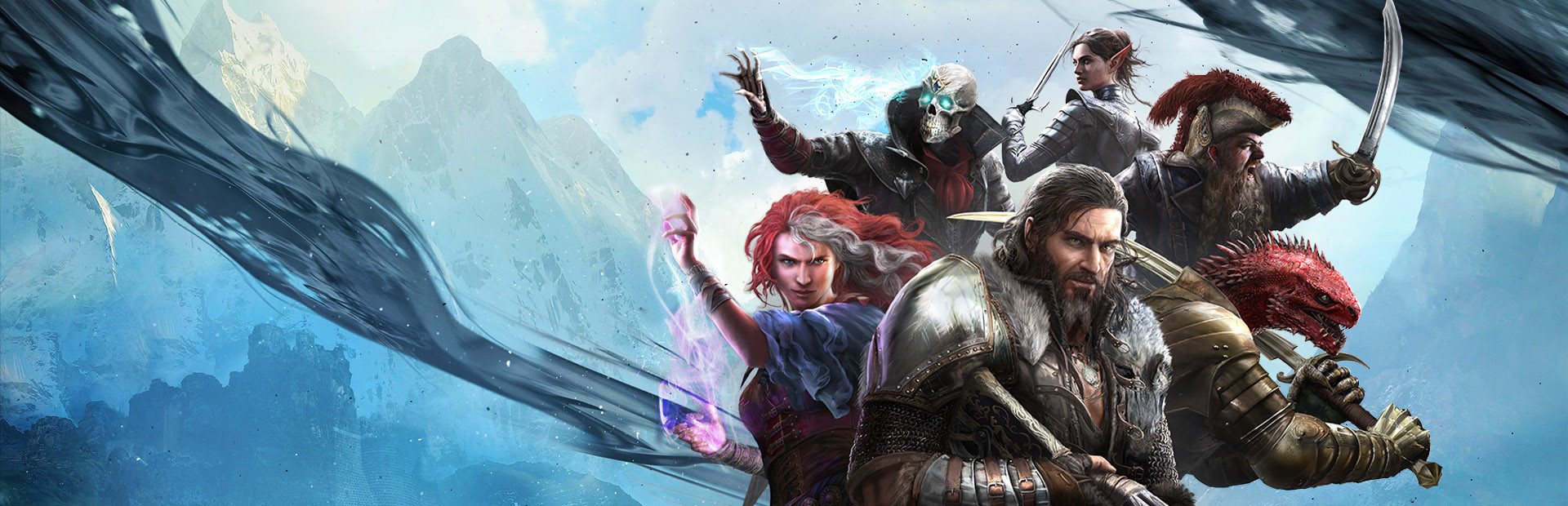 Divinity Original Sin 2 Definitive Edition key art showing the Godwoken party ready for elemental combat