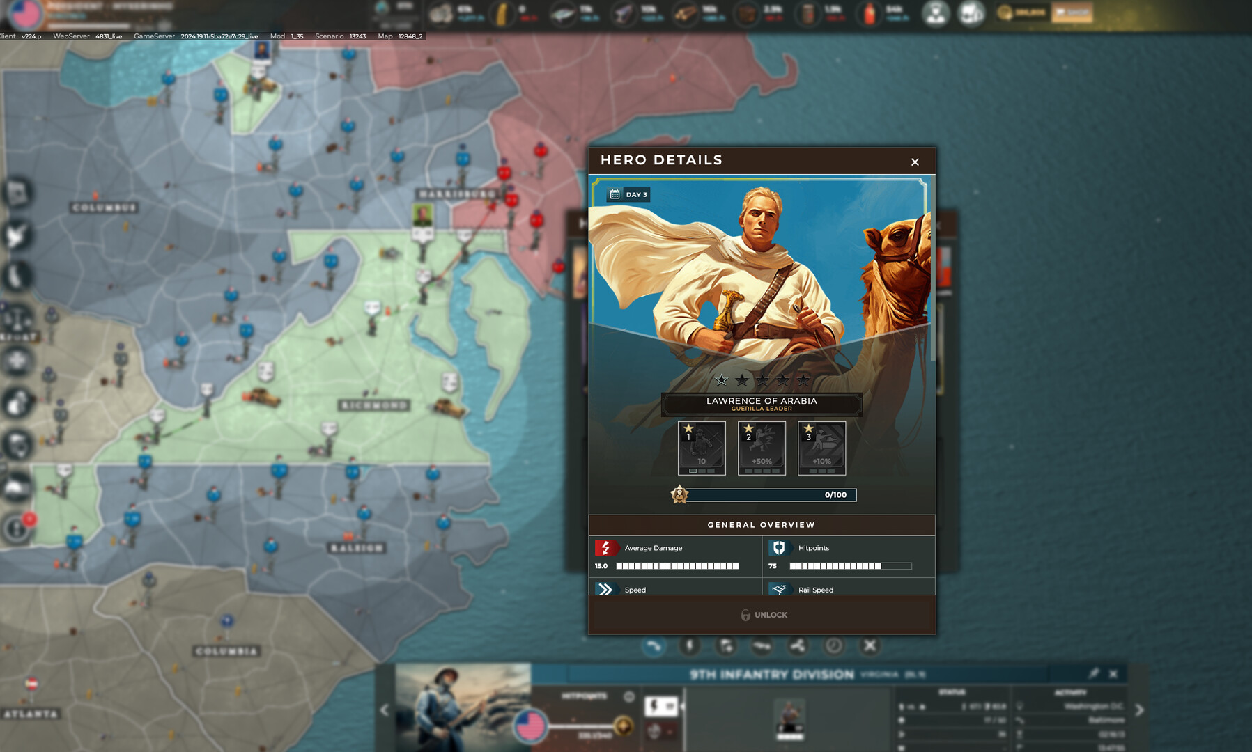 Supremacy 1914 gameplay showing a World War I era map of Europe with provinces and armies