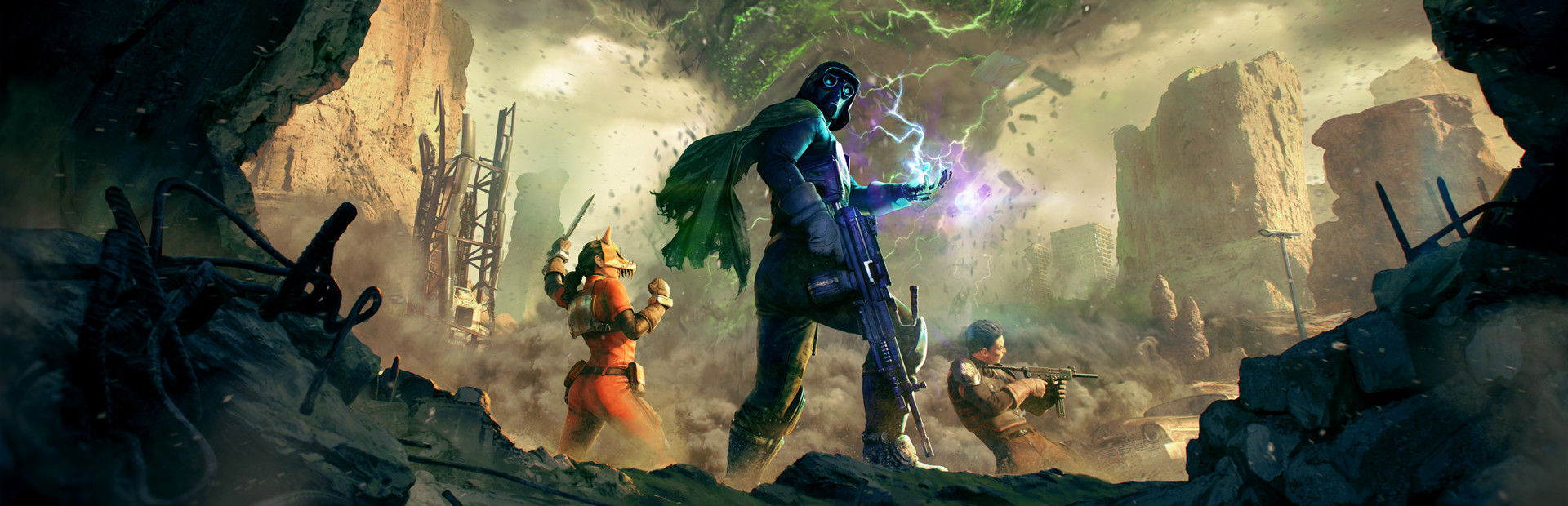 Encased A Sci-Fi Post-Apocalyptic RPG key art showing the Dome setting from Dark Crystal Games