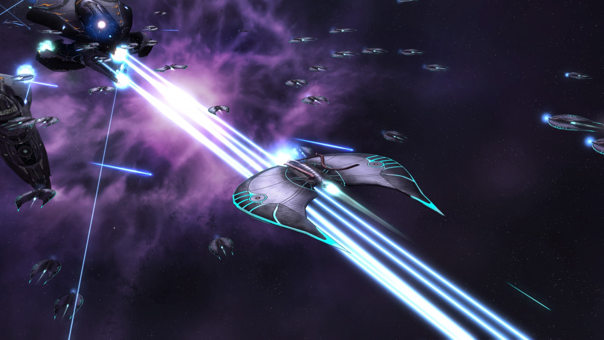 Sins of a Solar Empire Rebellion fleet sieging a defended planet