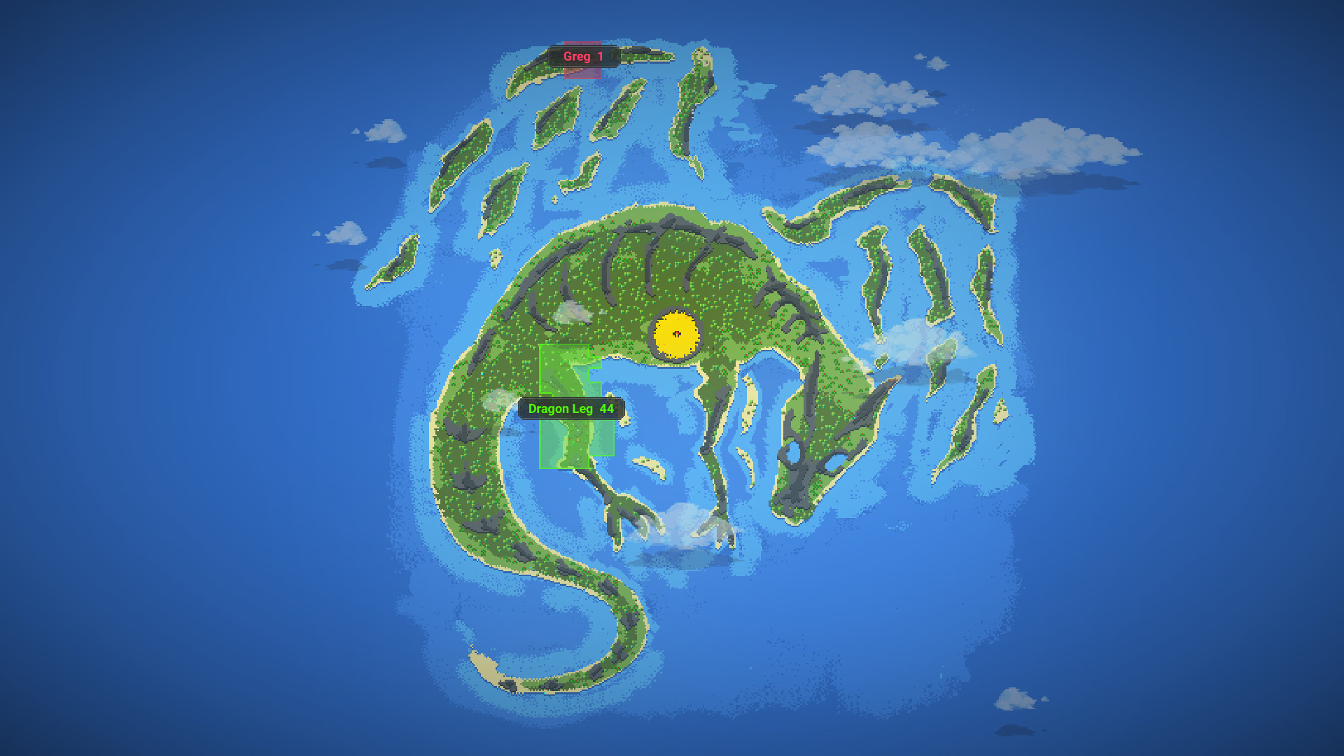 WorldBox screenshot showing a pixel-art world map with kingdoms and terrain