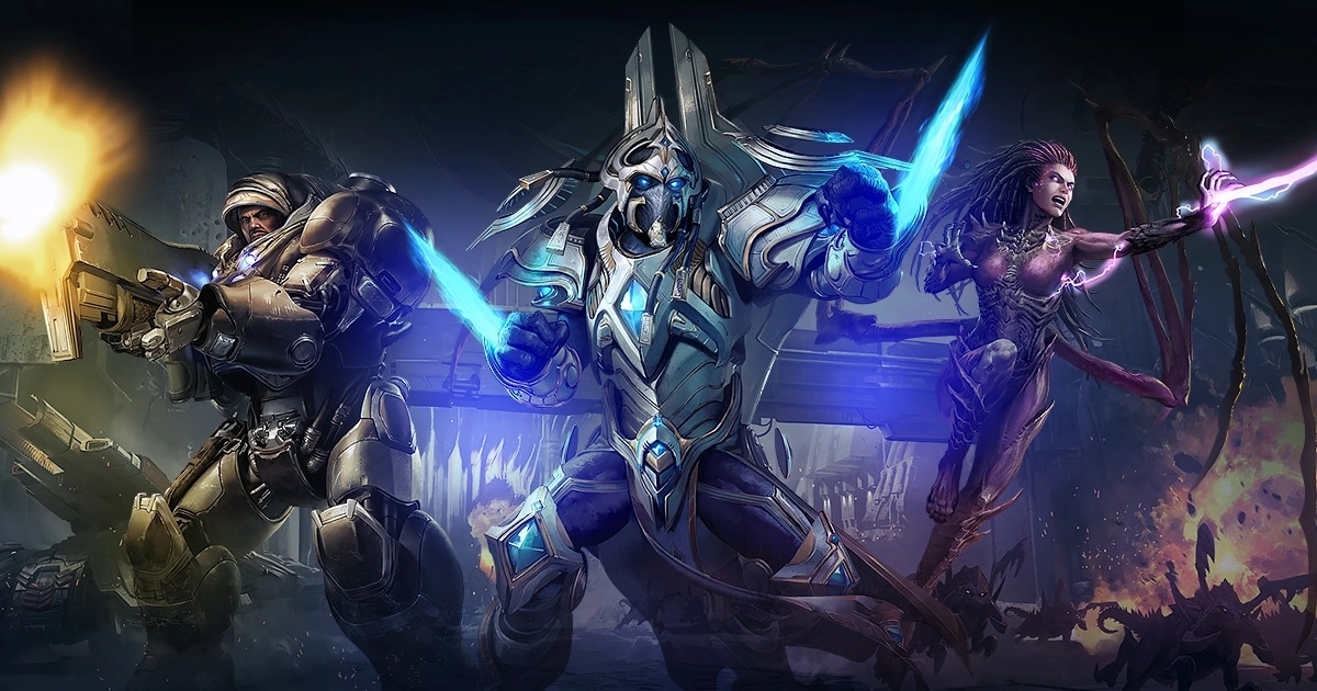 StarCraft II official artwork representing the free to play 1v1 ranked ladder