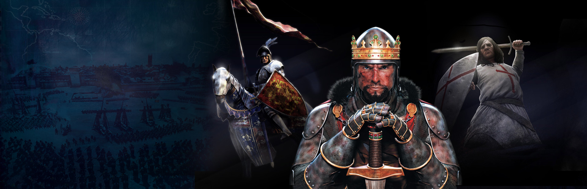 Total War Medieval II Definitive Edition key art with armored knights