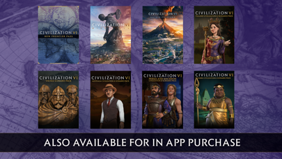 Civilization VI on mobile showing a hex map with cities, districts and units